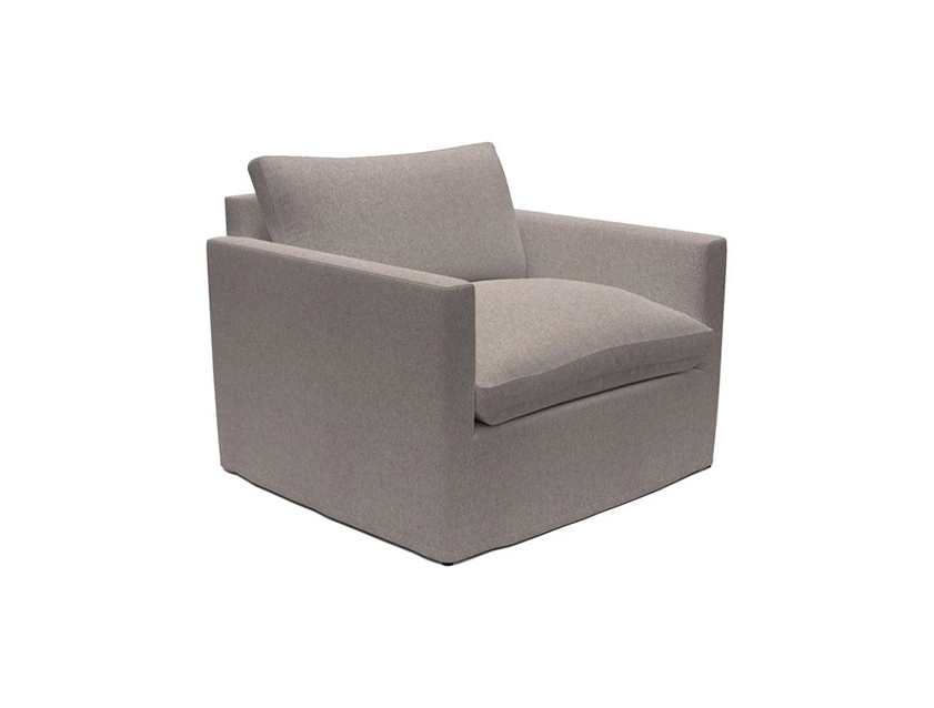 Heyshott Snuggler Loose Cover in Two Tone Plain Biscuit_tablet